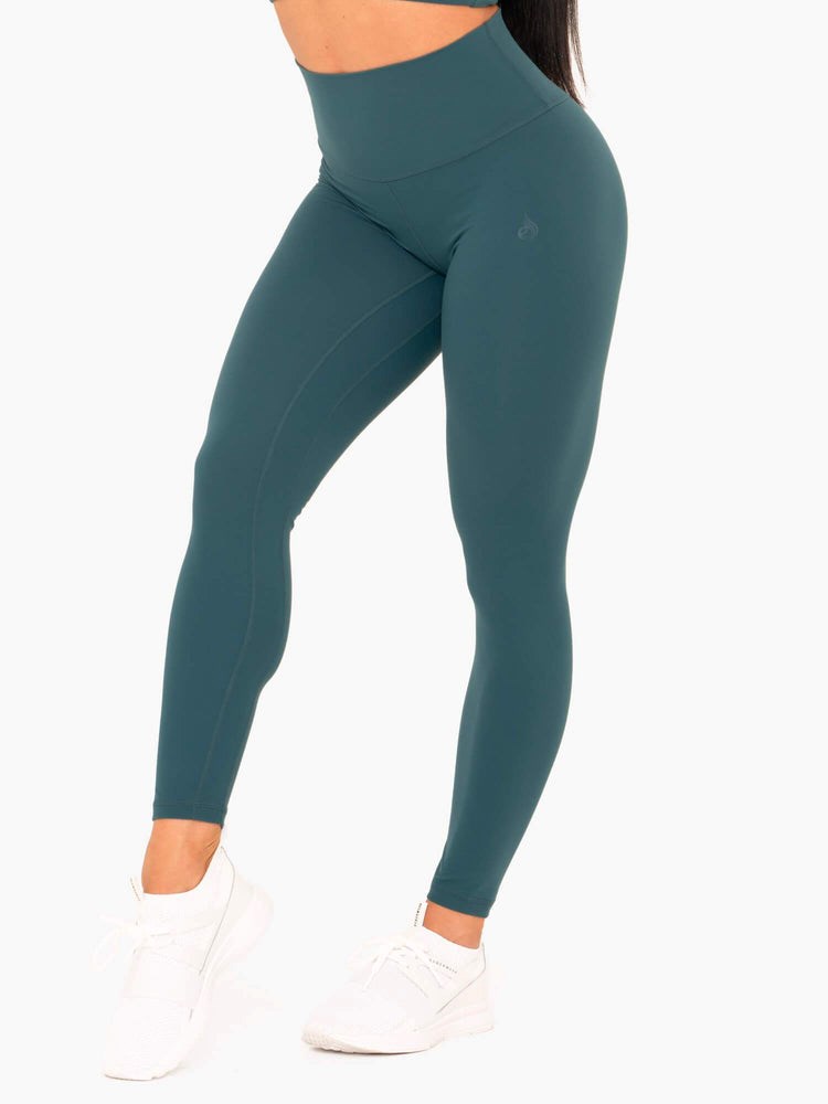 Ryderwear NKD High Waisted Leggings Teal | XUO-052148