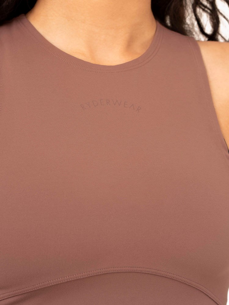 Ryderwear NKD Refine Tank Mocha | KQO-906813