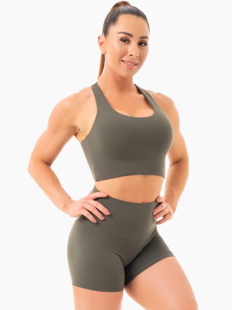 Ryderwear NKD Sports Bra Khaki | JIH-540328