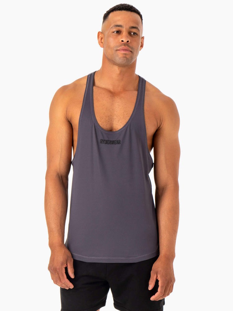 Ryderwear Optimal Mesh T-Back Charcoal | ORJ-176098