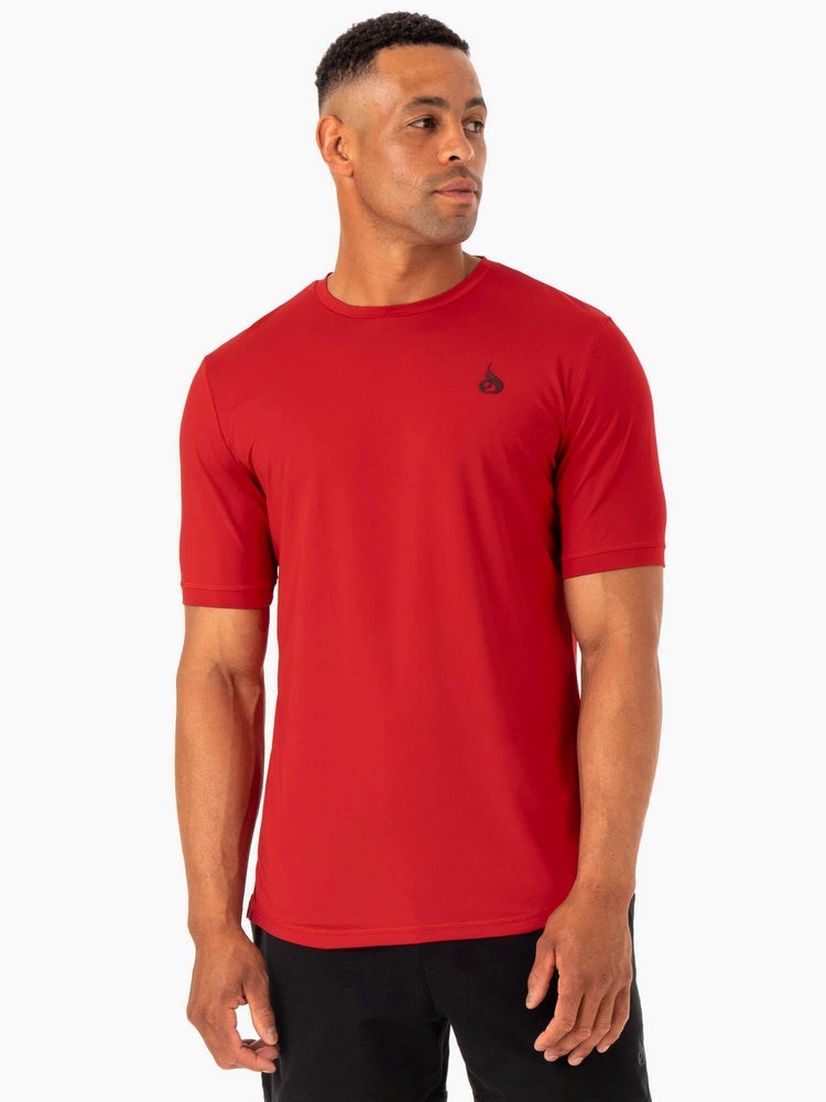 Ryderwear Optimal Mesh T-Shirt Röda | GEY-105698