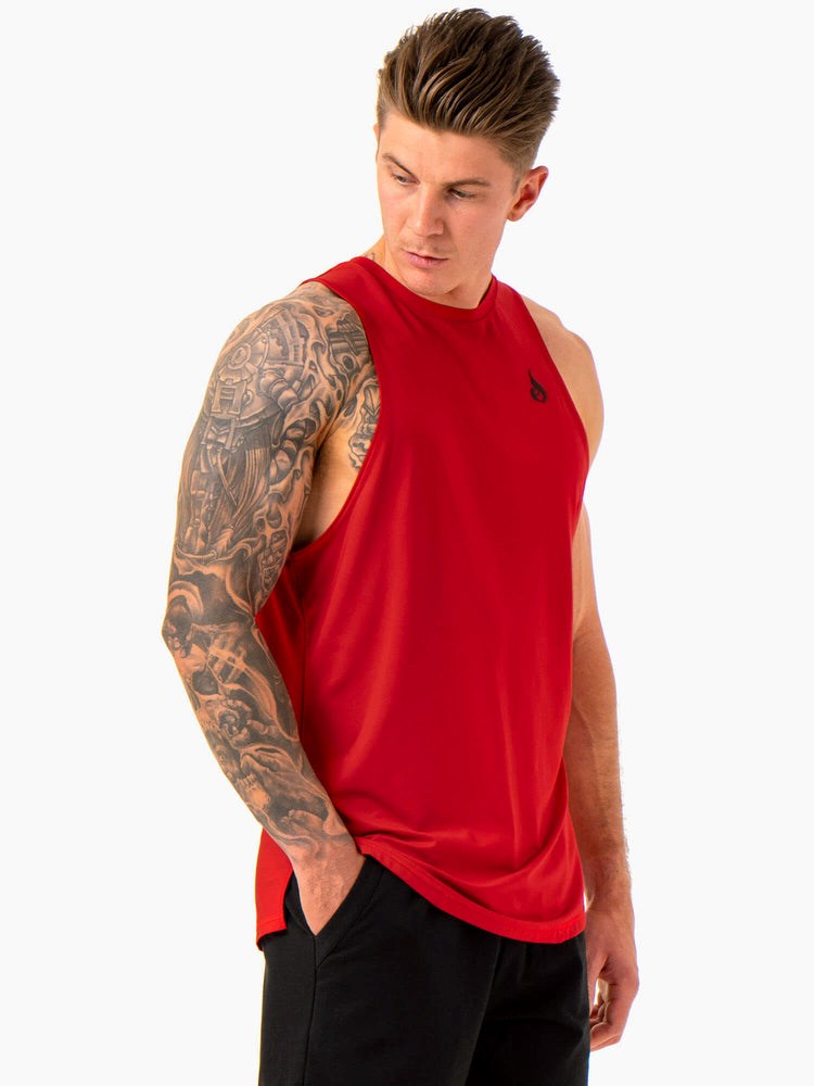 Ryderwear Optimal Mesh Tank Röda | UYW-270394