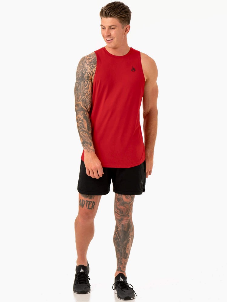 Ryderwear Optimal Mesh Tank Röda | UYW-270394