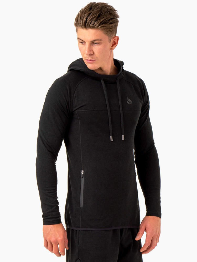 Ryderwear Optimal Pullover Hoodie Svarta | QDT-981542