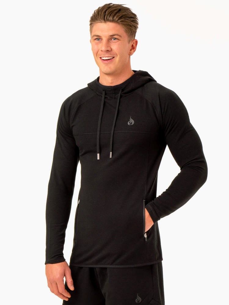 Ryderwear Optimal Pullover Hoodie Svarta | QDT-981542