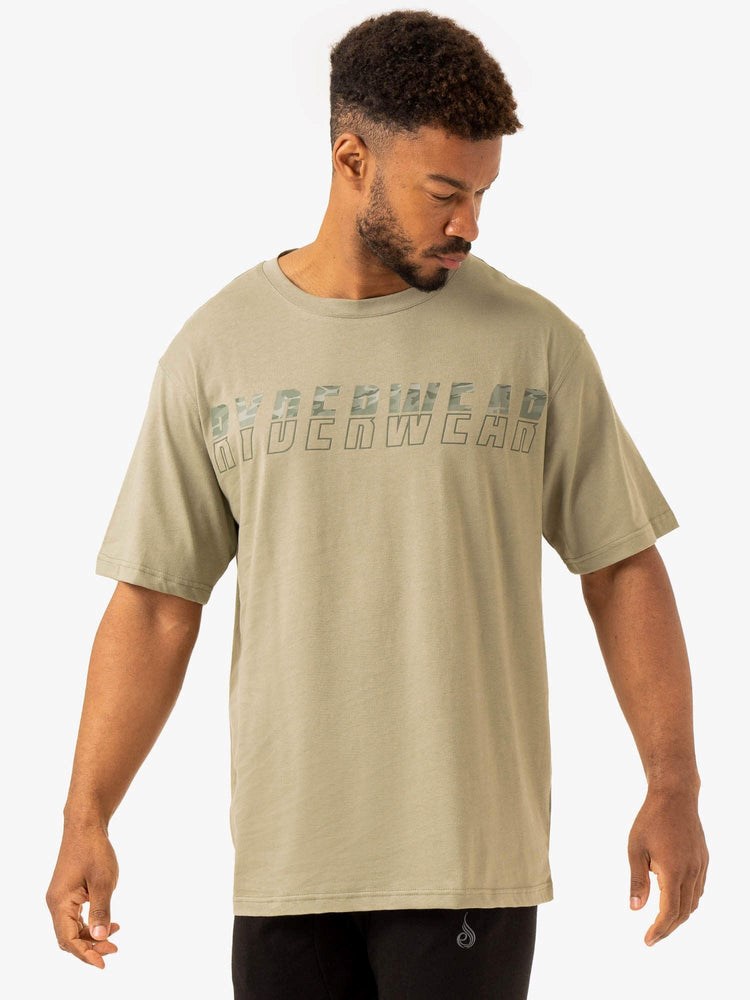 Ryderwear Overdrive Oversized T-Shirt Gröna | HOS-754163