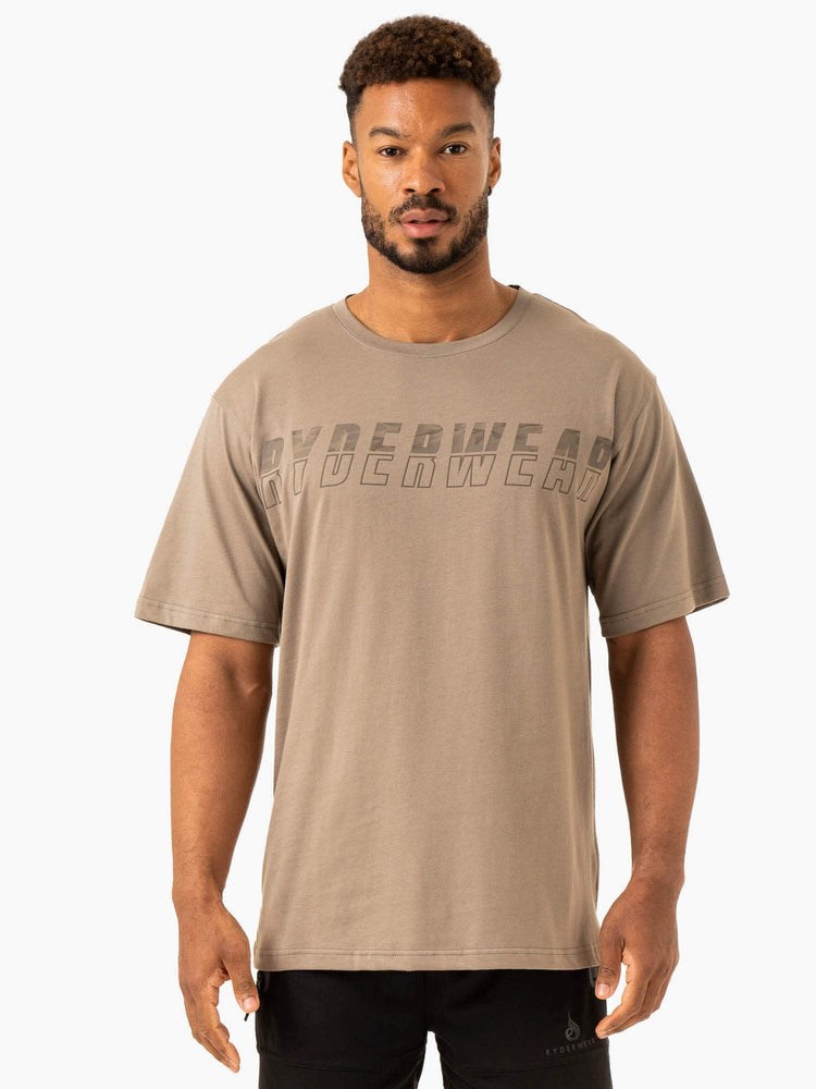 Ryderwear Overdrive Oversized T-Shirt Mushroom | BZJ-894712