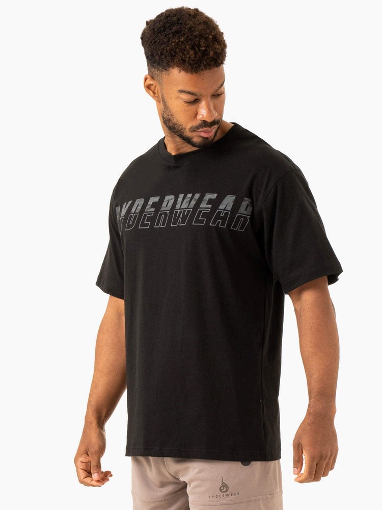 Ryderwear Overdrive Oversized T-Shirt Svarta | UDA-728495