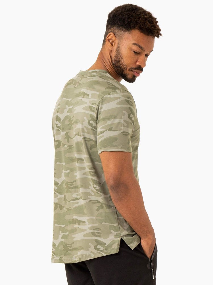 Ryderwear Overdrive T-Shirt Gröna Camo | FLB-170356