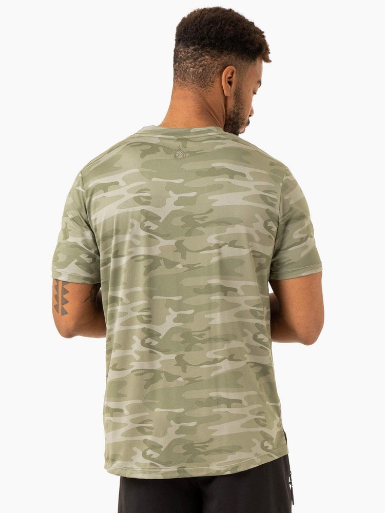 Ryderwear Overdrive T-Shirt Gröna Camo | FLB-170356