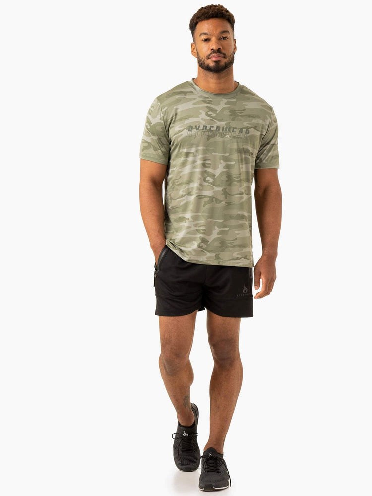 Ryderwear Overdrive T-Shirt Gröna Camo | FLB-170356