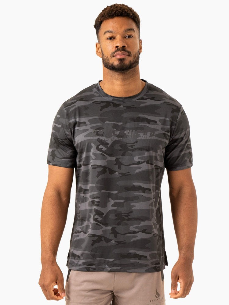 Ryderwear Overdrive T-Shirt Svarta Camo | TQM-543278