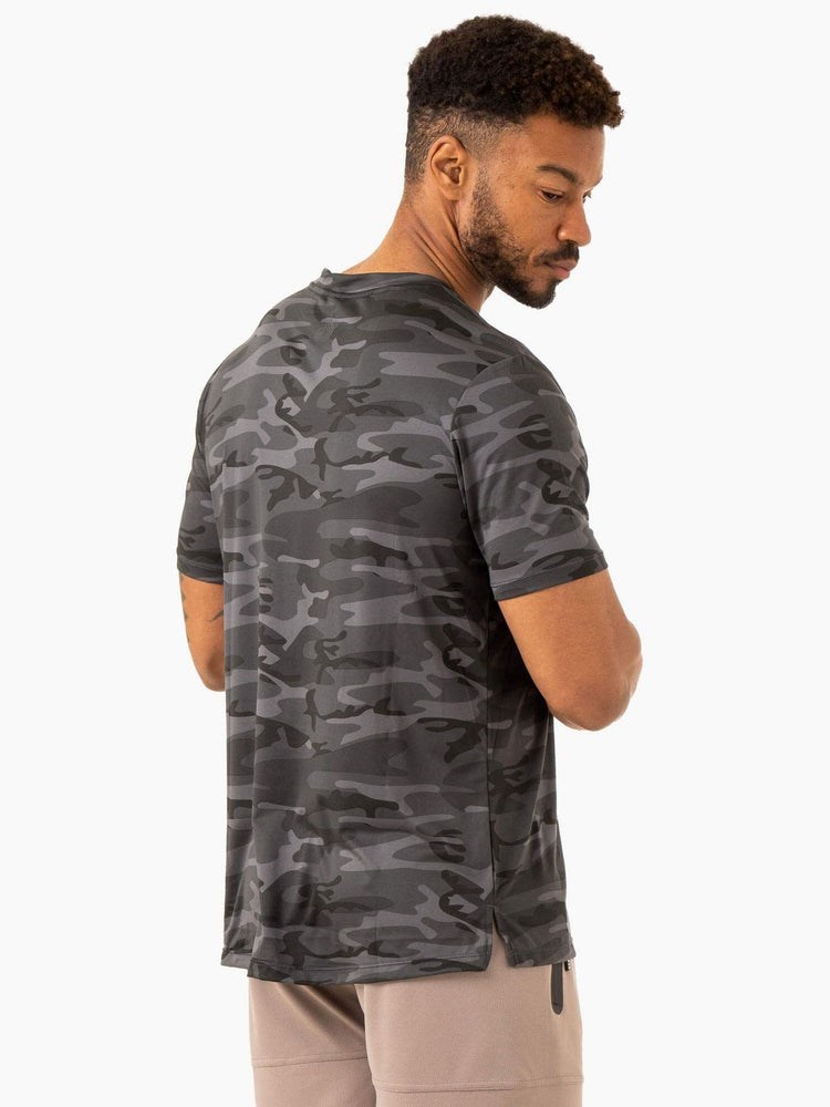 Ryderwear Overdrive T-Shirt Svarta Camo | TQM-543278