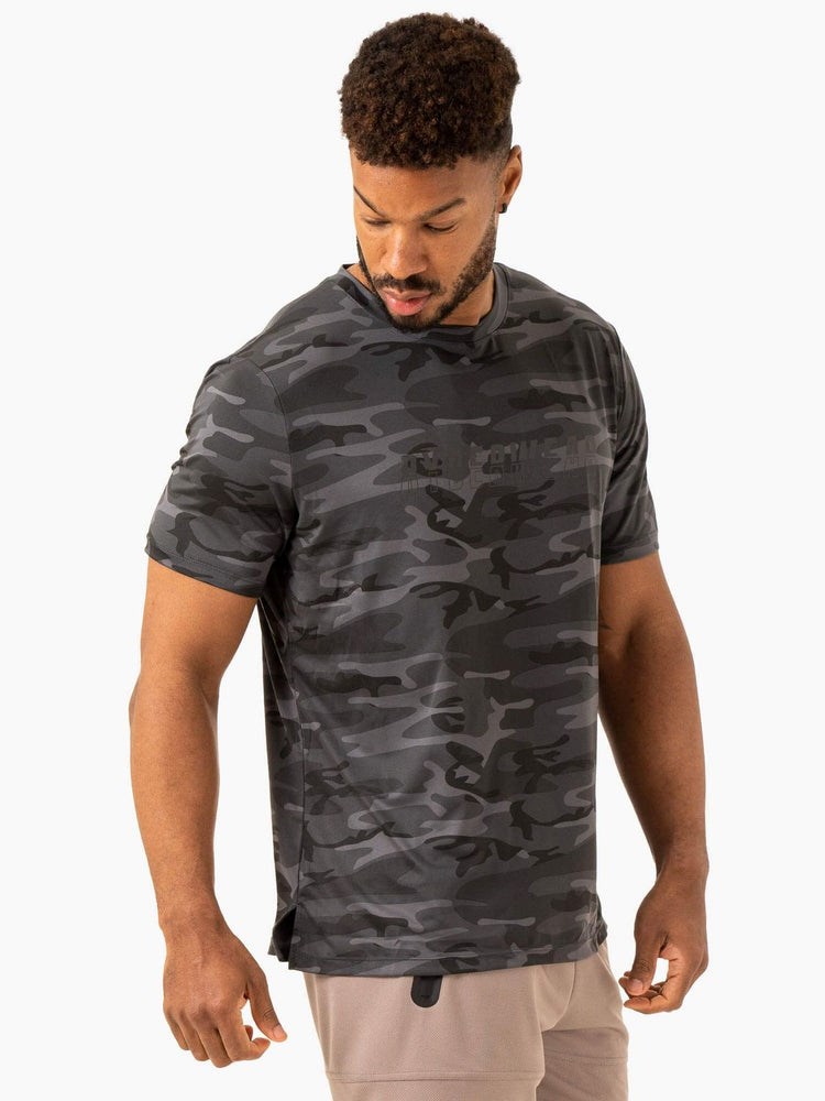 Ryderwear Overdrive T-Shirt Svarta Camo | TQM-543278