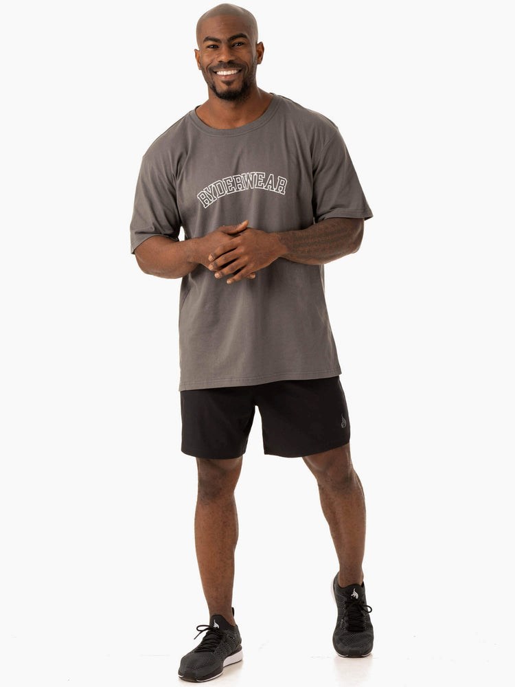 Ryderwear Oversized T-Shirt Charcoal | LWQ-176952