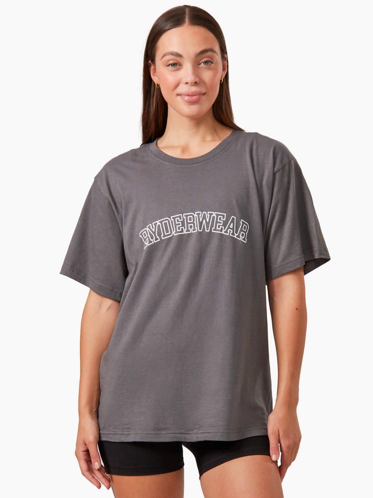 Ryderwear Oversized T-Shirt Charcoal | XGO-451890