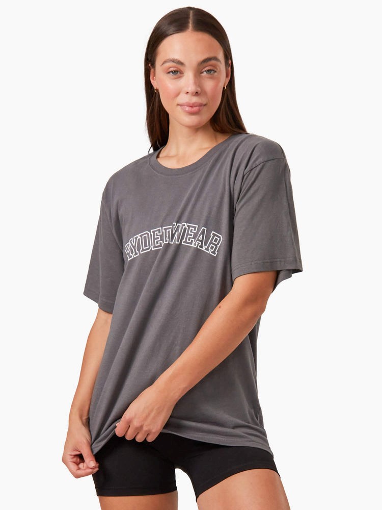 Ryderwear Oversized T-Shirt Charcoal | XGO-451890