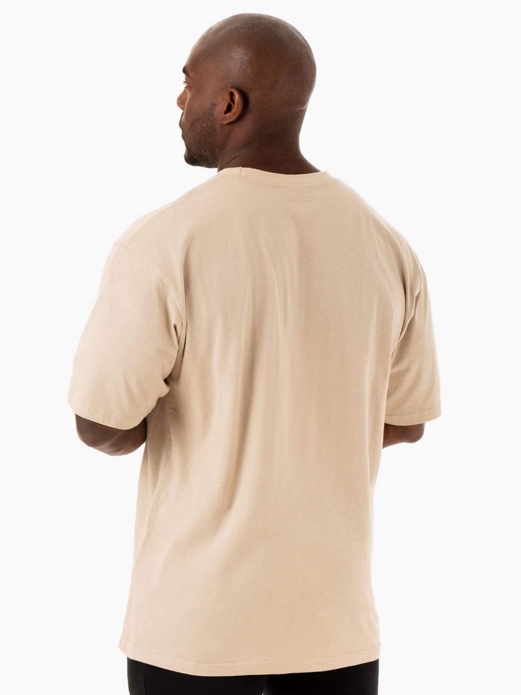 Ryderwear Oversized T-Shirt Sandstone | RJH-927614