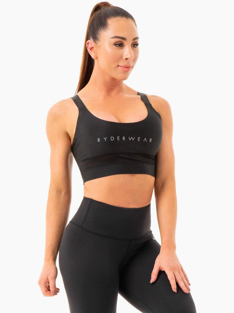 Ryderwear Palm Convertible Sports Bra Svarta | XVL-705891