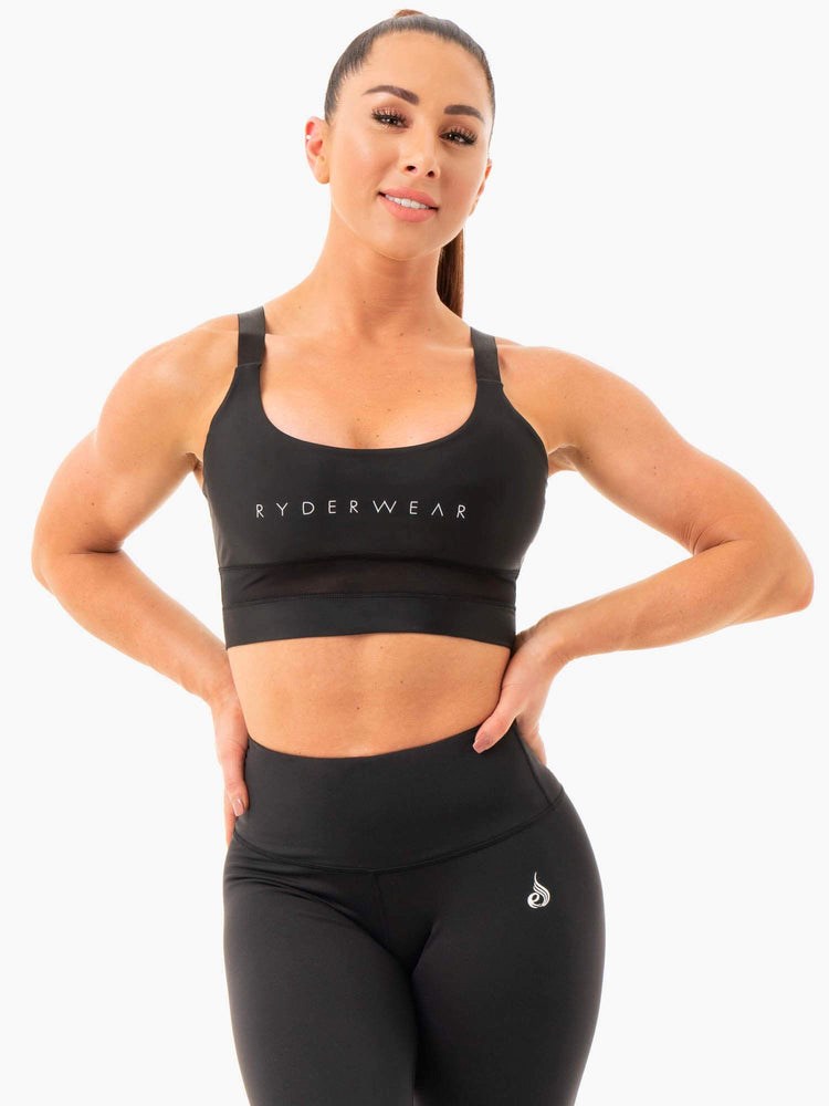 Ryderwear Palm Convertible Sports Bra Svarta | XVL-705891