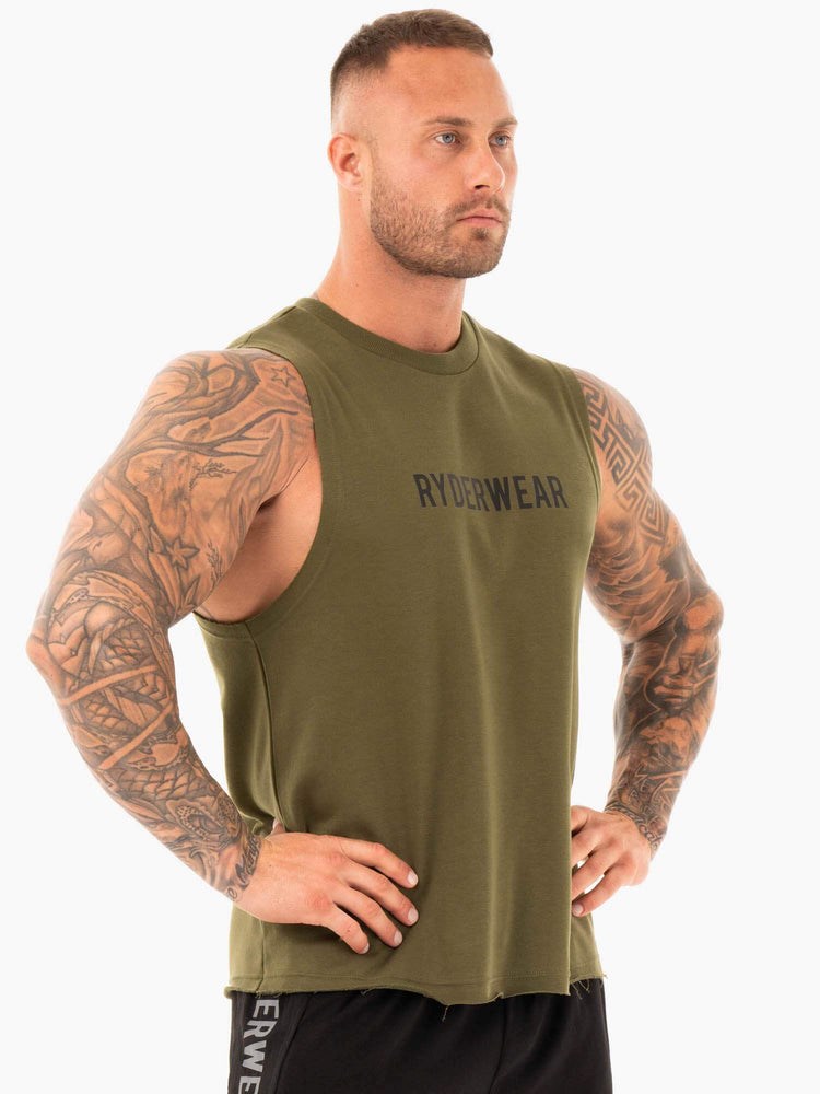 Ryderwear Performance Baller Tank Khaki | YSO-150243