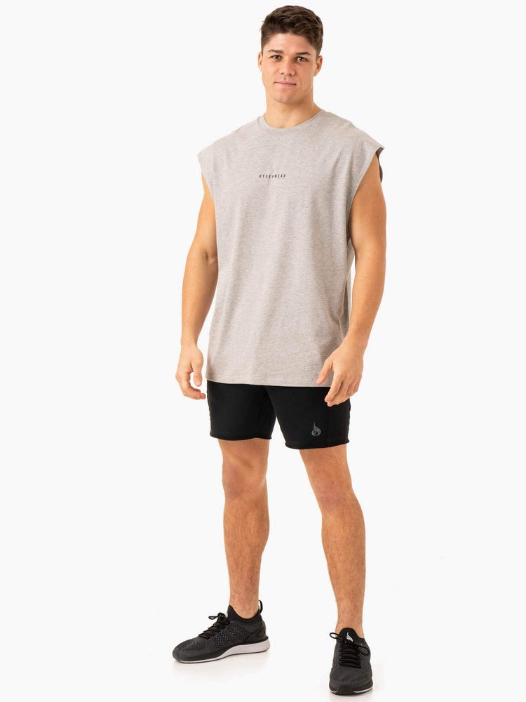 Ryderwear Pursuit Breda Cut Tank Ljusgrå | ERK-140589