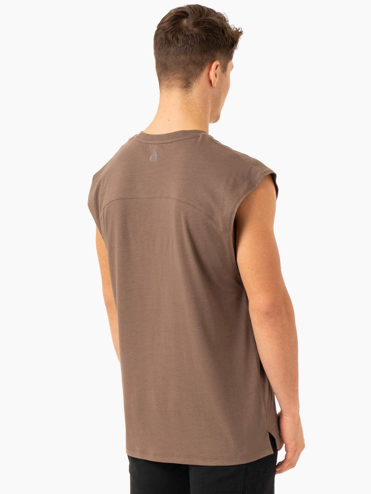 Ryderwear Pursuit Breda Cut Tank Taupe | GBY-514230