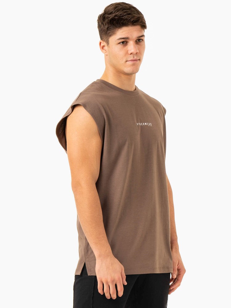 Ryderwear Pursuit Breda Cut Tank Taupe | GBY-514230