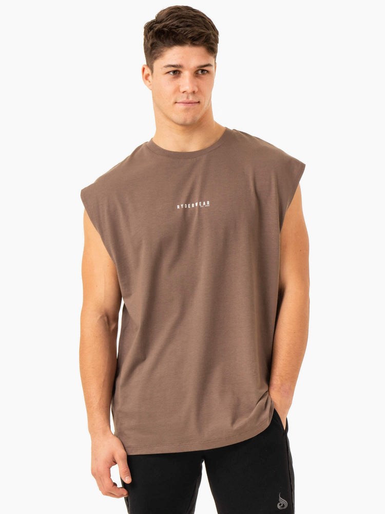 Ryderwear Pursuit Breda Cut Tank Taupe | GBY-514230