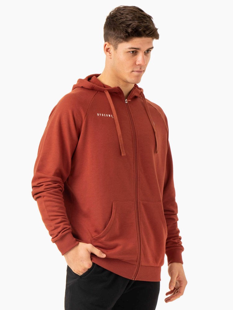 Ryderwear Pursuit Zip Up Hoodie Röda | ECP-074529