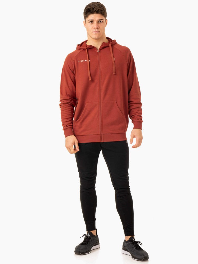 Ryderwear Pursuit Zip Up Hoodie Röda | ECP-074529