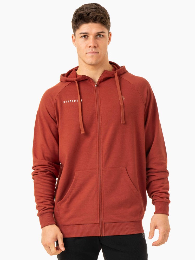 Ryderwear Pursuit Zip Up Hoodie Röda | LFS-201378