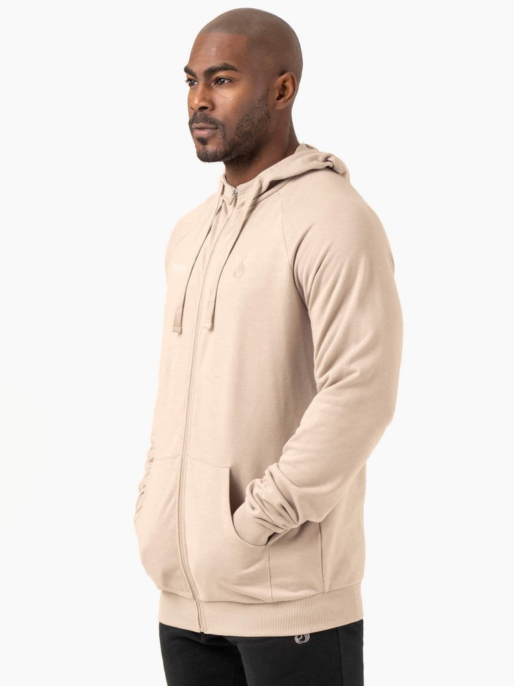 Ryderwear Pursuit Zip Up Hoodie Sand | BUJ-038912