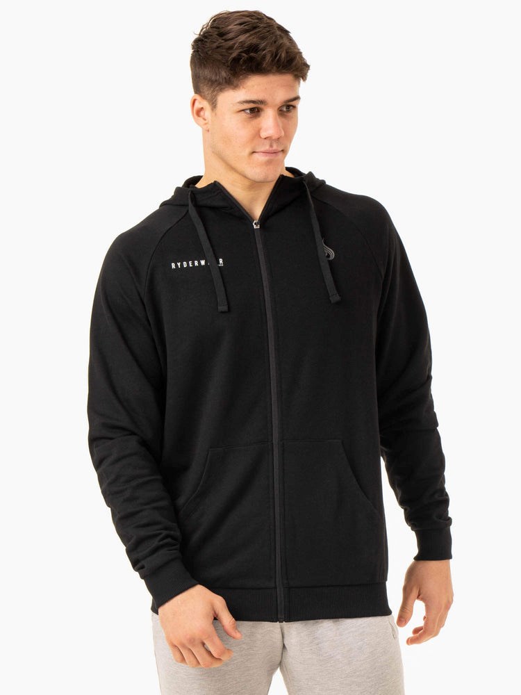 Ryderwear Pursuit Zip Up Hoodie Svarta | MDT-156897