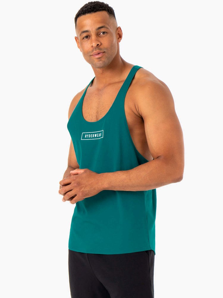 Ryderwear Recharge Stringer T-Back Teal | UWE-567942