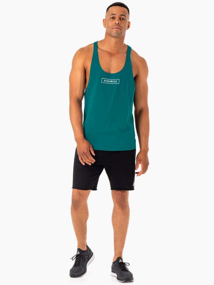 Ryderwear Recharge Stringer T-Back Teal | UWE-567942