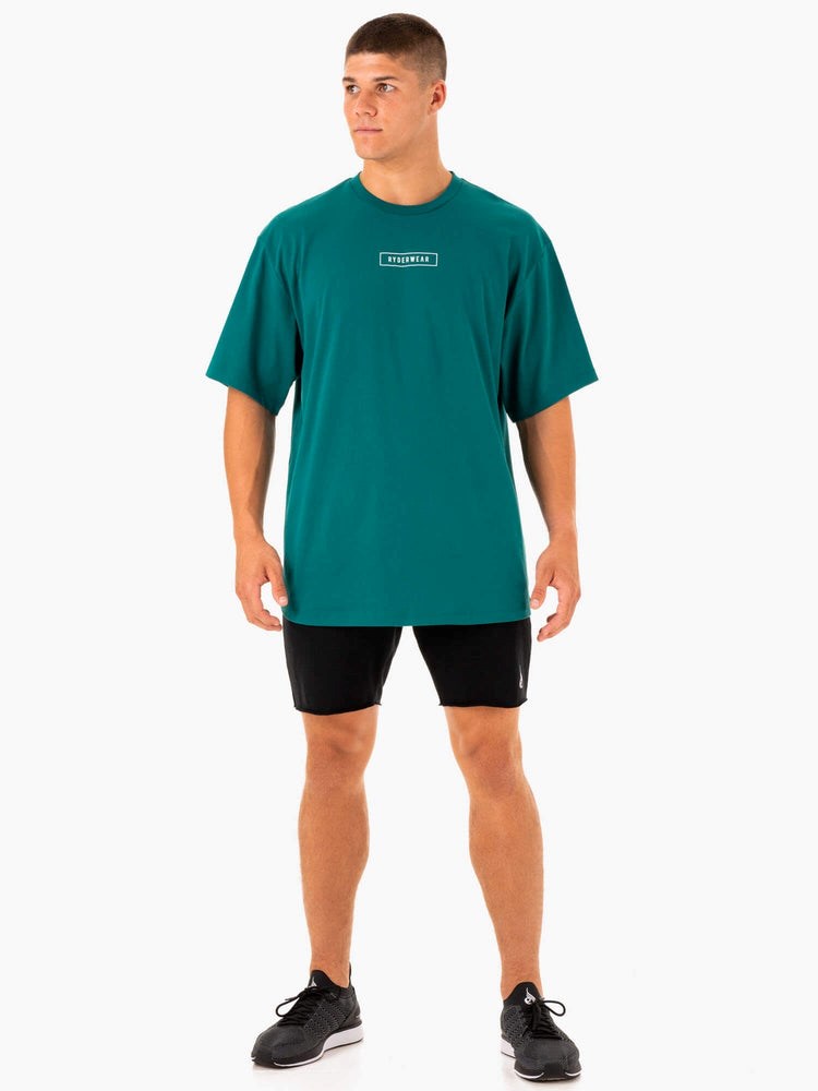 Ryderwear Recharge T-Shirt Teal | PQZ-132609