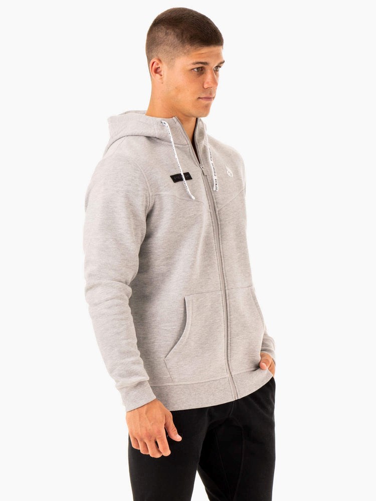 Ryderwear Recharge Zip Up Hoodie Grå | MCL-479685