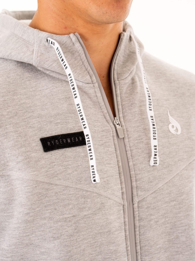 Ryderwear Recharge Zip Up Hoodie Grå | MCL-479685