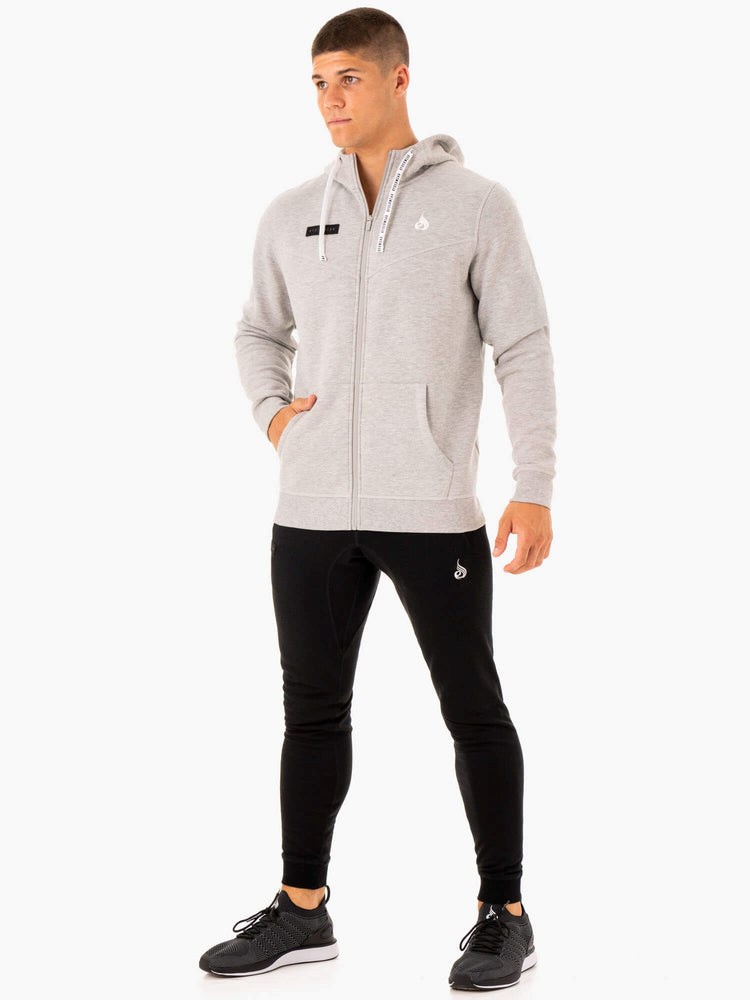 Ryderwear Recharge Zip Up Hoodie Grå | MCL-479685