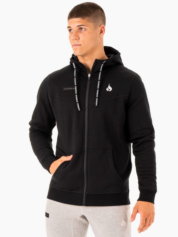 Ryderwear Recharge Zip Up Hoodie Svarta | EHM-908231