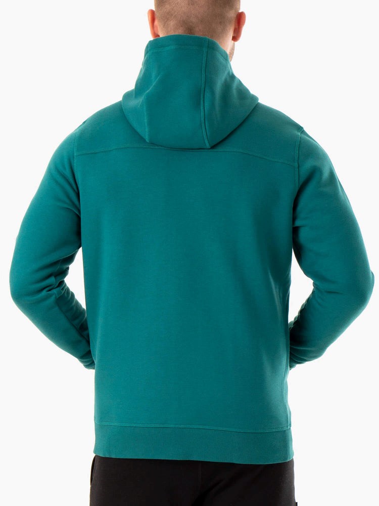 Ryderwear Recharge Zip Up Hoodie Teal | RBA-328791