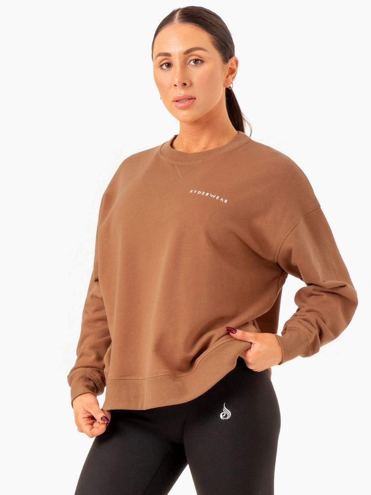 Ryderwear Recover Lätta Tröja Mocha | WDB-218370