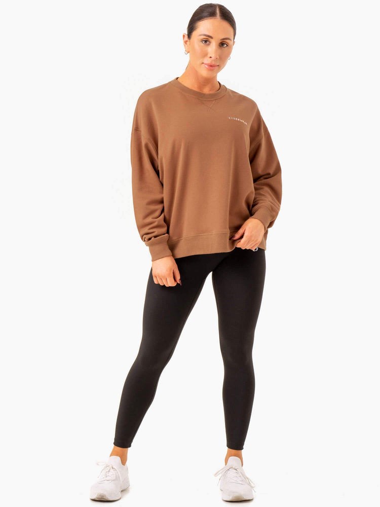 Ryderwear Recover Lätta Tröja Mocha | WDB-218370