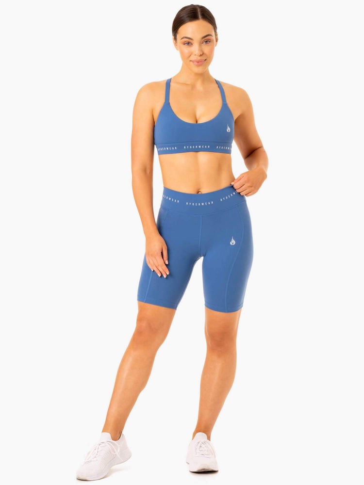 Ryderwear Reflex High Waisted Bike Shorts Blå | BHI-184960