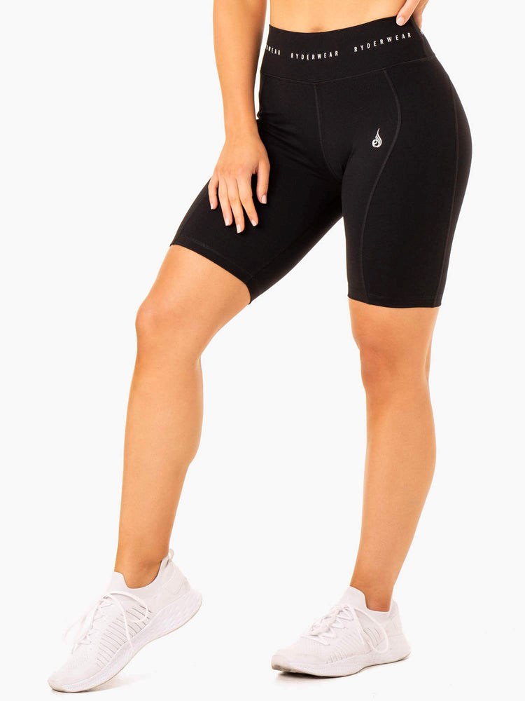 Ryderwear Reflex High Waisted Bike Shorts Svarta | ROK-016523