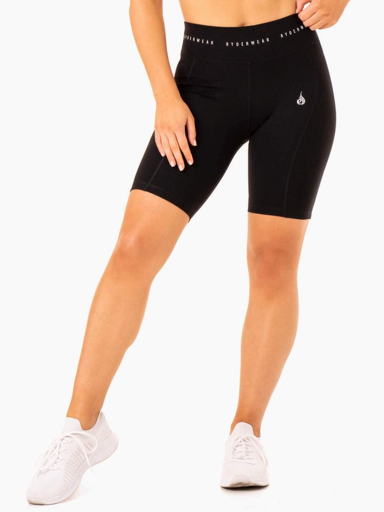 Ryderwear Reflex High Waisted Bike Shorts Svarta | ROK-016523