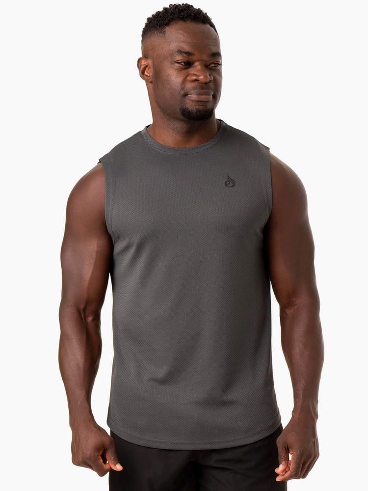 Ryderwear Reflex Mesh Baller Tank Charcoal | WDL-526879