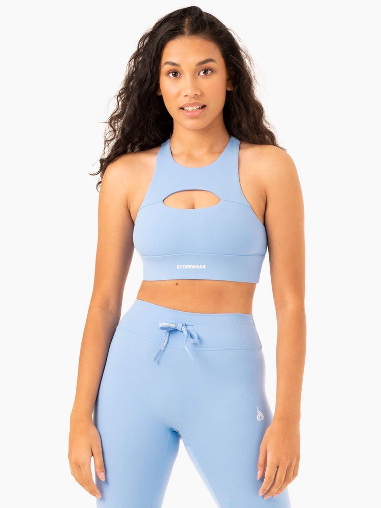 Ryderwear Replay Cut Out Sports Bra Blå | FBP-658127