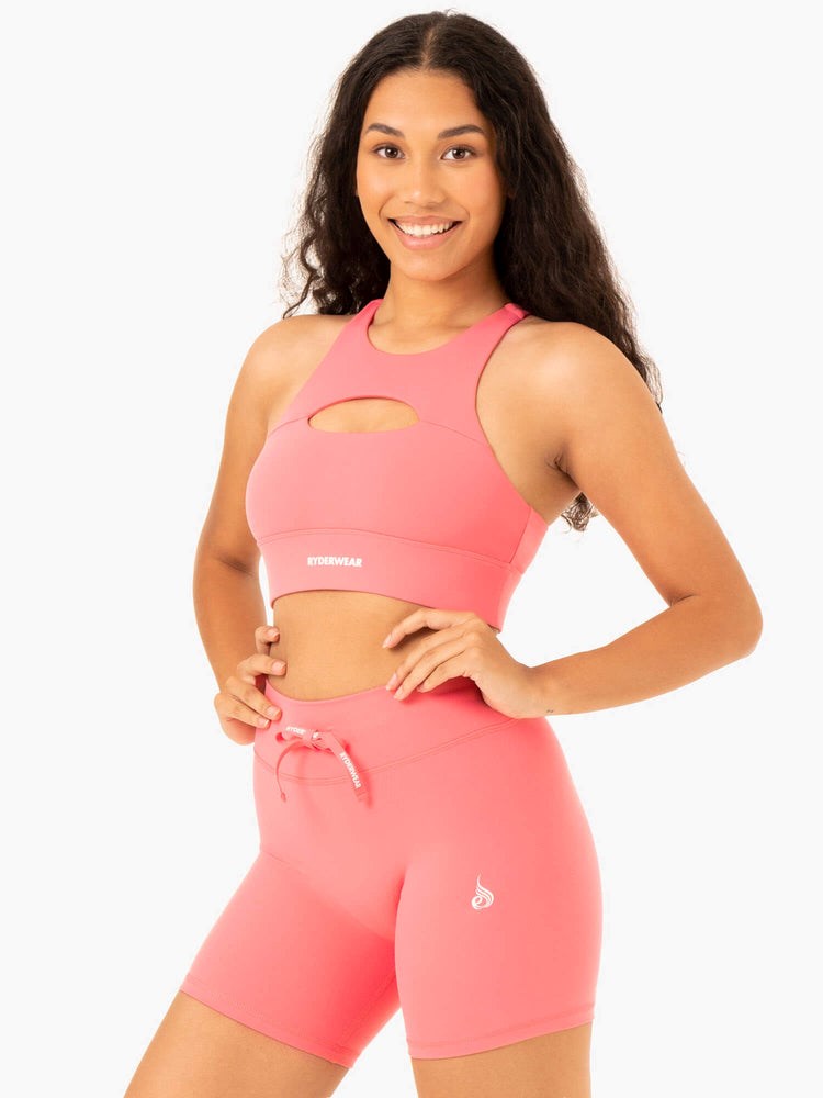 Ryderwear Replay Cut Out Sports Bra Korall | ZBL-327056